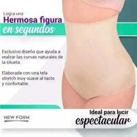NEW FORM - Panty Faja Modeladora De Cintura Alta Con Tela Stretch Negro. Modelo 1201 - Fajasymas