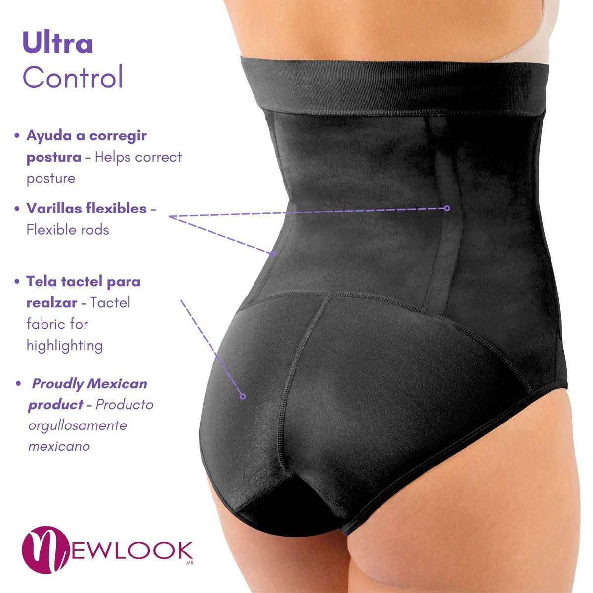 New Look Panty Faja Cinturilla Ultra Control y Alta Compresión - Fajasymas