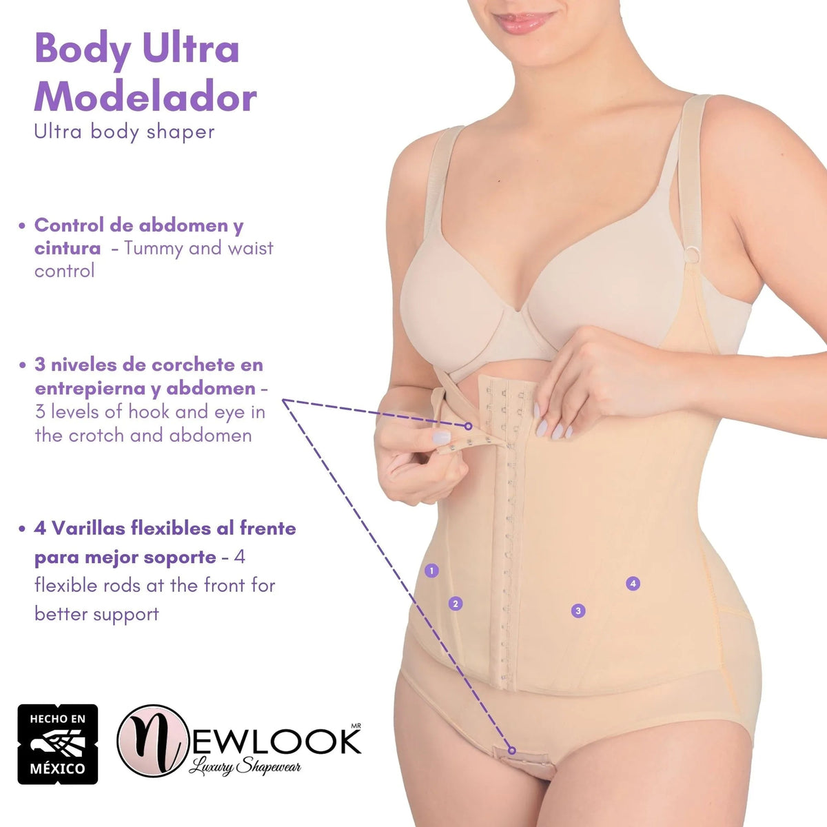 NEWLOOK – Body Ultra Modelador. Modelo 963 - Fajasymas