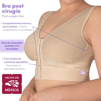 Newlook Bra Post Operatorio Mastectomía Ajustable Suave - Fajasymas
