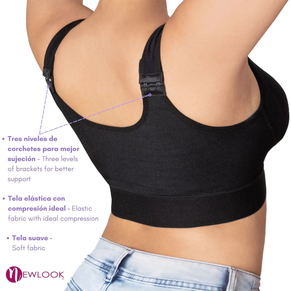 Newlook Bra Post Operatorio Mastectomía Ajustable Suave - Fajasymas