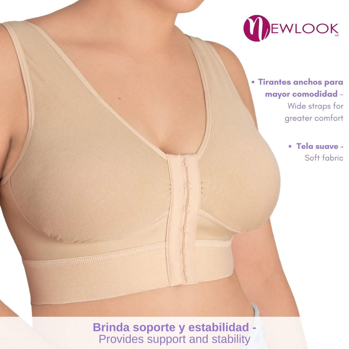 Newlook Bra Post Operatorio Mastectomía Ajustable Suave - Fajasymas