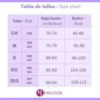 NEWLOOK - Bra Post Operatorio Mastectomía Ajustable Suave. Modelo 990 - Fajasymas
