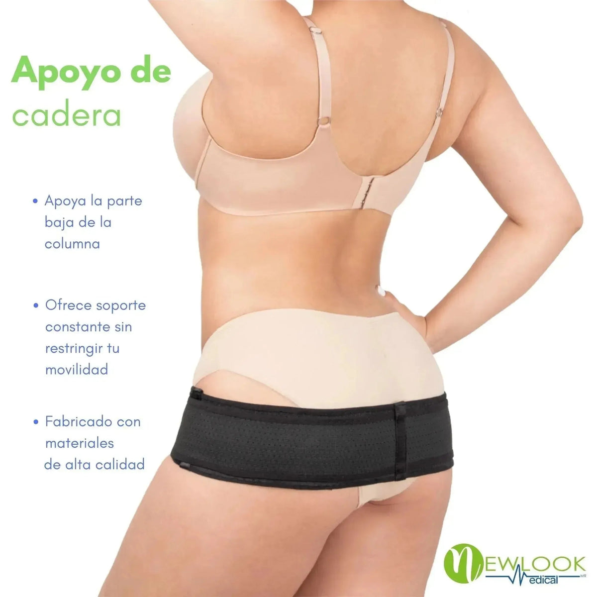 NEWLOOK - Cinturón Sacroilíaco y Apoyo de Cadera | Alivio de Dolor Pélvico, Ciática y Cadera. Modelo 807 - Fajasymas