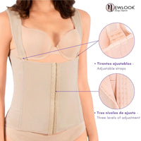 NEWLOOK - Faja Chaleco Modelador Con Tela Suave y Alta Compresión. Modelo 918 - Fajasymas