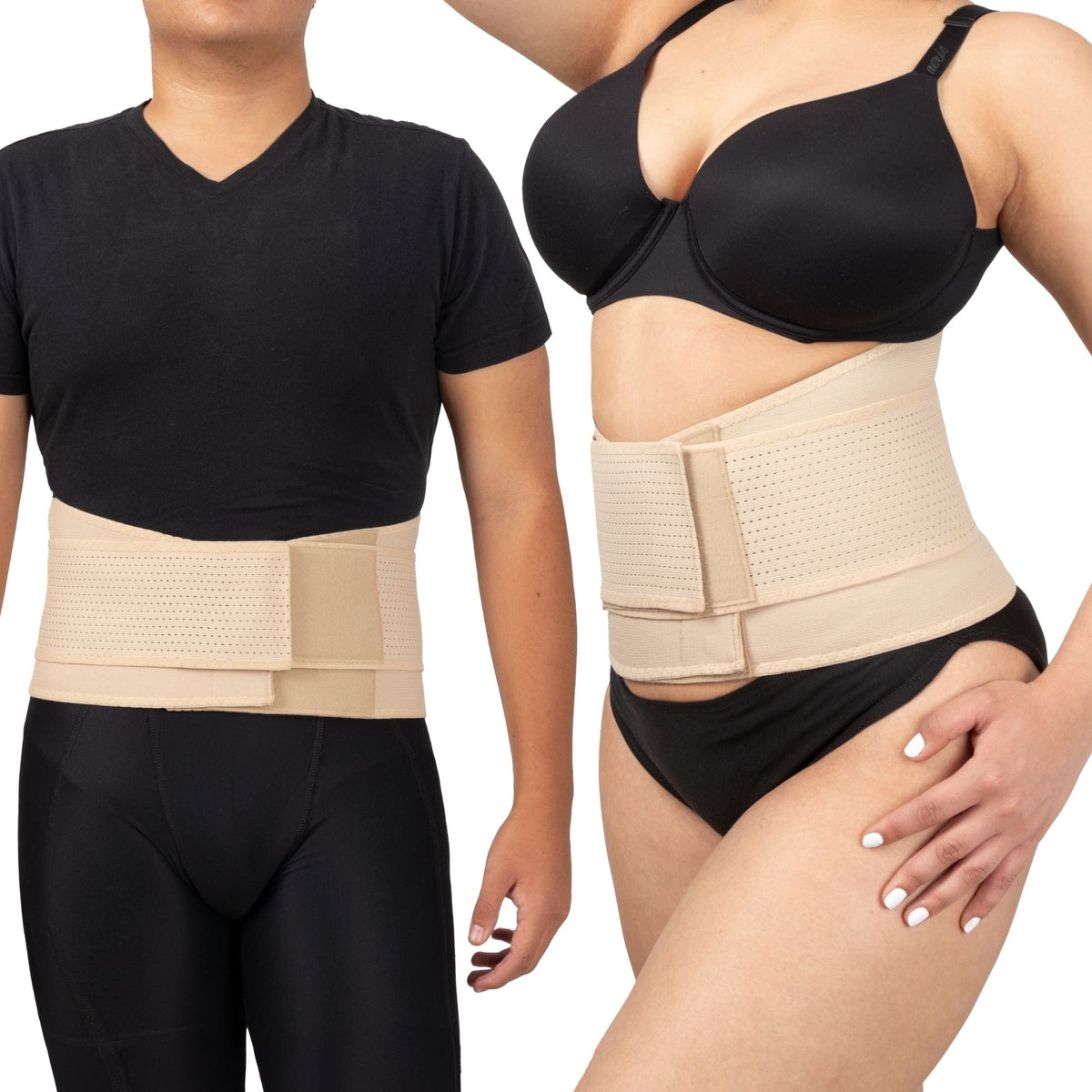 NEWLOOK MEDICAL Soporte Sacro Lumbar Alto - Alta Compresión – Ajustable - 4 Varillas flexibles - Fajasymas