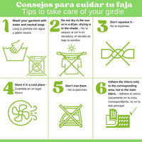 NEWLOOK MEDICAL Soporte Sacro Lumbar Alto - Alta Compresión – Ajustable - 4 Varillas flexibles - Fajasymas