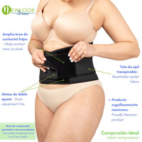 NEWLOOK MEDICAL Soporte Sacro Lumbar Alto - Alta Compresión – Ajustable - 4 Varillas flexibles - Fajasymas