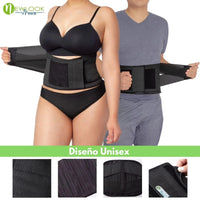 NEWLOOK MEDICAL Soporte Sacro Lumbar con Doble Ajuste - Alta Compresión - 7 Varillas flexibles. Modelo 855 - Fajasymas