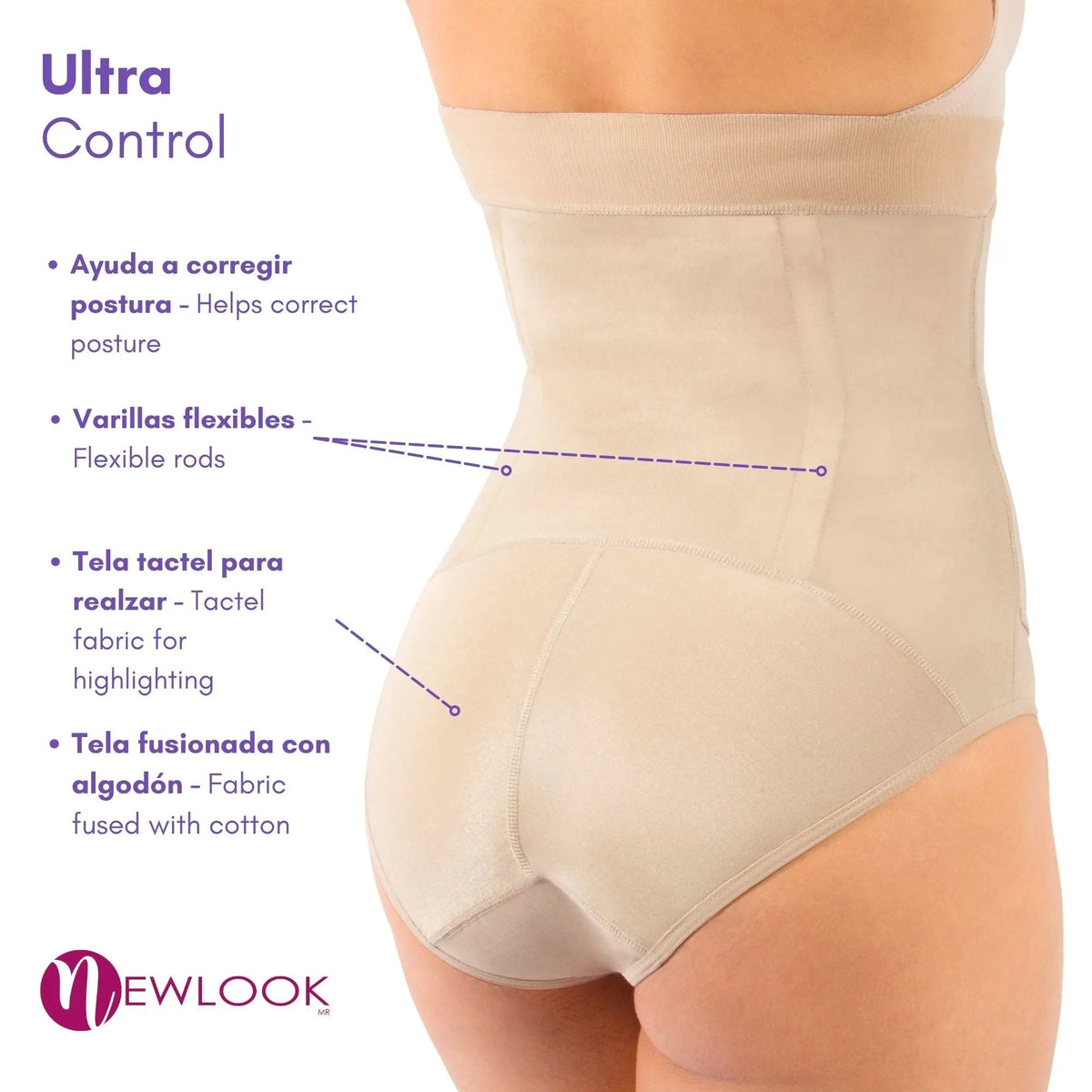 NEWLOOK - Panty Faja Cinturilla Ultra Control y Alta Compresión. Modelo 941 - Fajasymas