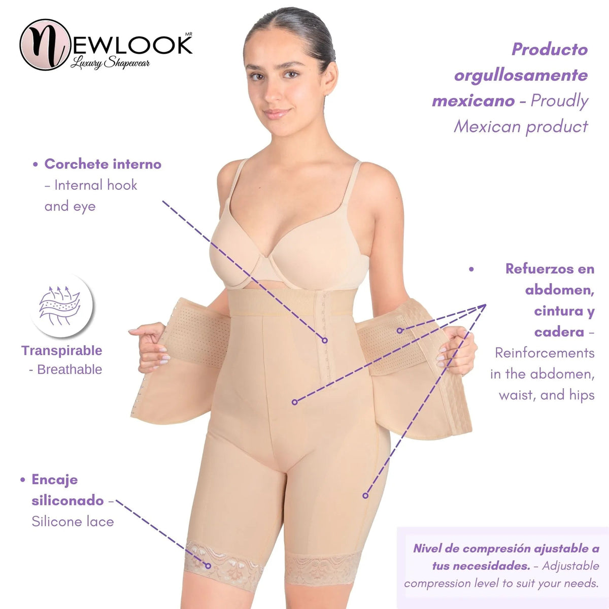 NEWLOOK – Panty Faja Ultra Modeladora pierna larga - Fajasymas